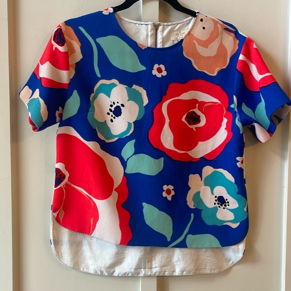 Kate Spade Floral Short Sleeve Top
